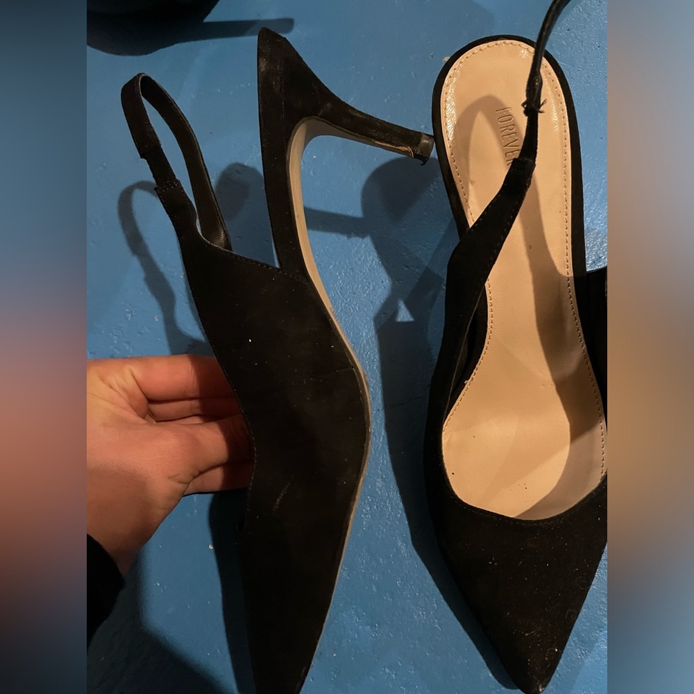 Pointed Black Heels